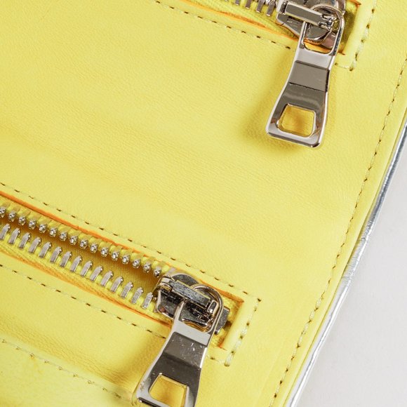 Balmain Paris Yellow Leather Medallion Clutch - Picture 10 of 10